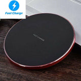 Luxury Qi Fast Wireless Charger for Samsung Galaxy S10 Plus S9 S8 S7 Note 9 8 black