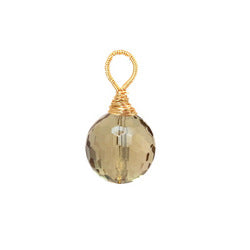 Round smoky quartz - Silver