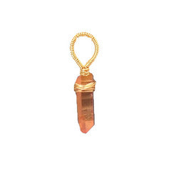 Orange quartz dagger - Gold