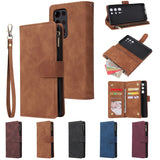 For HUAWEI P40 pro plus Zipper Purse Leather Mobile Phone Cover with Cards Slot Phone Bracket 1 black