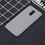 For Samsung A6 PLUS Lovely Candy Color Matte TPU Anti-scratch Non-slip Protective Cover Back Case 12