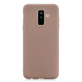 For Samsung A6 PLUS Lovely Candy Color Matte TPU Anti-scratch Non-slip Protective Cover Back Case 12