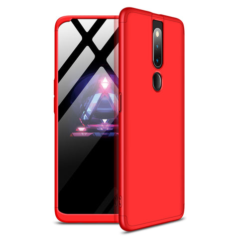 For OPPO F11 pro Ultra Slim PC Back Cover Non-slip Shockproof 360 Degree Full Protective Case red