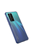 For HUAWEI P40 Pro Case PC Matte bottom TPU Soft Edge Cover Shockproof Mobile Phone Cover blue