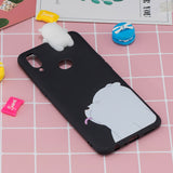 For Samsung A10S A20S Color Painting 3D Cartoon Animal Full Protective Soft TPU Mobile Phone Case black