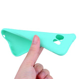 for Samsung S7 edge Cute Candy Color Matte TPU Anti-scratch Non-slip Protective Cover Back Case Light blue