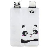 For Samsung A10S A20S Color Painting 3D Cartoon Animal Full Protective Soft TPU Mobile Phone Case black