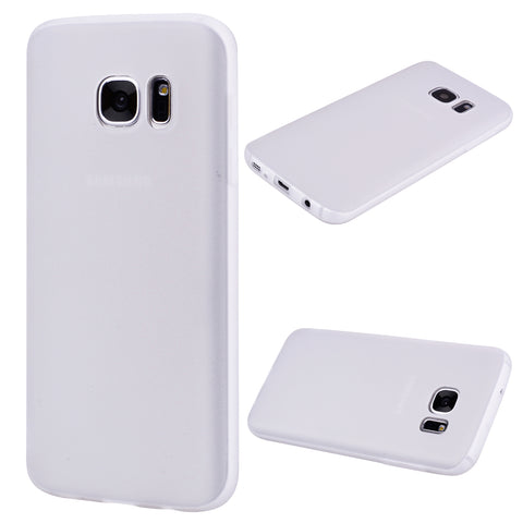 for Samsung S7 edge Cute Candy Color Matte TPU Anti-scratch Non-slip Protective Cover Back Case white
