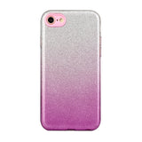 For iphone 6/6S/6 plus/6S plus/7/8/SE 2020 Phone Case Gradient Color Glitter Powder Phone Cover with Airbag Bracket purple