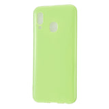 For Samsung A20E/A40/A70 Cellphone Cover Soft TPU Phone Case Simple Profile Scratch Resistant Full Body Protection Shell Fluorescent green