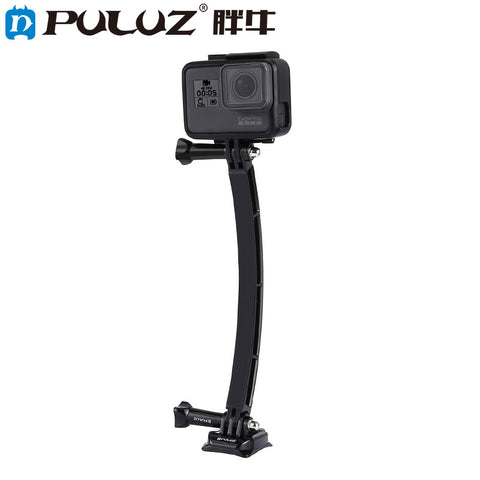 PULUZ Outdoor Motorcycle Cycling Helmet Extension Arm Set for GoPro HERO5 HERO4 Session HERO 5 4 3+ 3 2 1 black