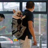 Dog Bag Carrier Pet Dog Backpack for Large Medium Small Dogs Breathable Travel Dog Bag for Riding Hiking black_S