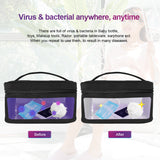 Uvc Ultraviolet Disinfection Bag Portable Sterilization Storage Bag for Home Travel black