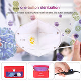 Uvc Ultraviolet Disinfection Bag Portable Sterilization Storage Bag for Home Travel red