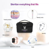 Uvc Ultraviolet Disinfection Bag Portable Sterilization Storage Bag for Home Travel black