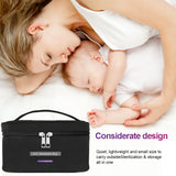 Uvc Ultraviolet Disinfection Bag Portable Sterilization Storage Bag for Home Travel black