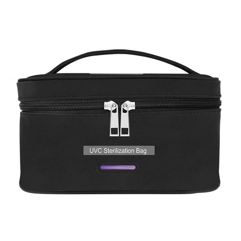 Uvc Ultraviolet Disinfection Bag Portable Sterilization Storage Bag for Home Travel black