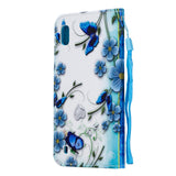 For Samsung A10/A20/A30 Smartphone Case PU Leather Wallet Design Cellphone Cover with Card Holder Stand Available Magic butterfly