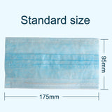 Face Masks Disposable 3 Layers Dustproof Mask Facial Protective Cover Masks Set Anti-Dust Salon Earloop Mask blue_20PCS