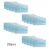 Face Masks Disposable 3 Layers Dustproof Mask Facial Protective Cover Masks Set Anti-Dust Salon Earloop Mask blue_20PCS