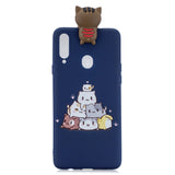 For Samsung A10S A20S Color Painting 3D Cartoon Animal Full Protective Soft TPU Mobile Phone Case sapphire