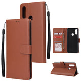 For OPPO A8 / A31/Realme XT / X2 Mobile Phone Case PU Buckle Closure Wallet Design Cards Slots All-round Protection Phone Cover  Golden