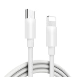 Type C USB C to 8 Pin Data Transmission Cable PD Fast Charging 2A 1.0m USB Adapter Converter for IOS Phone white