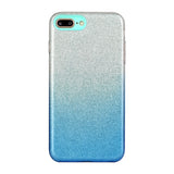 For iphone 6/6S/6 plus/6S plus/7/8/SE 2020 Phone Case Gradient Color Glitter Powder Phone Cover with Airbag Bracket blue