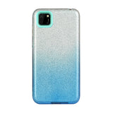 For HUAWEI Mate 30/Nova 5I pro/Mate 30 Pro/PSmart /Y5P/Y6P 2020 Phone Case Gradient Color Glitter Powder Phone Cover with Airbag Bracket blue