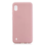 For Samsung A01/ A11/A21/A41/A51/A71/A81/A91 Mobile Phone Case Lovely Candy Color Matte TPU Anti-scratch Non-slip Protective Cover Back Case 11 lotus root pink