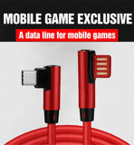 Fast Charging Data Cable 2M USB Type C Micro 90 Degree Cable for Type C Mobile Phone black
