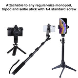 Live Phone Clip Camera Tripod Horizontal Vertical Adjustable Clamp Stable Anti-fall Design black