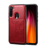 For Red Mi NOTE 8/8 Pro Cellphone Smart Shell 2-in-1 Textured PU Leather Card Holder Stand-viewing Overall Protection Case black