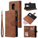 For One plus 8 pro Mobile Phone Case Smartphone Shell Wallet Design Zipper Closure Overall Protection Cellphone Cover  4 brown