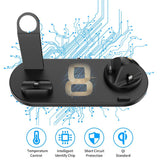 Wireless Charger 4-in-1 10W Fast Charging Stand for Apple Watch 5 4 3 Airpods Pro Station Dock For iPhone 11 XS XR X 8 white