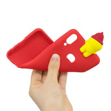 For Samsung A10S A20S Color Painting 3D Cartoon Animal Full Protective Soft TPU Mobile Phone Case red