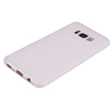 for Samsung S8 Lovely Candy Color Matte TPU Anti-scratch Non-slip Protective Cover Back Case white