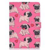 Universal Laptop Protective Case 7Inches Color Painted PU Cover with Front Snap Caring dog