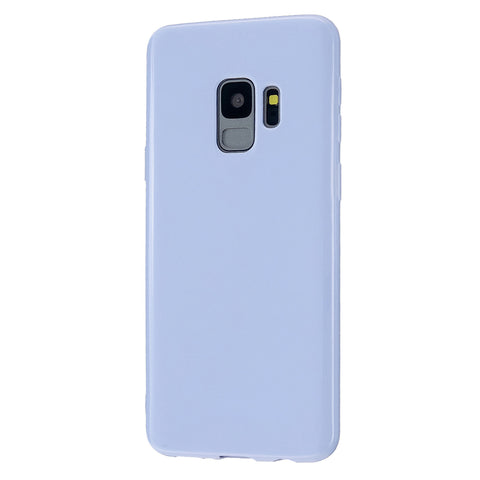 For Samsung S9/S9 Plus Mobile Phone Cover Classic Plain Design Classic Smartphone Case Soft TPU Phone Shell Taro purple