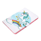 For iPad 10.5 2017/iPad 10.2 2019 Laptop Protective Case Color Painted Smart Stay PU Cover with Front Snap  single horned horse