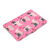 For iPad 10.5 2017/iPad 10.2 2019 Laptop Protective Case Color Painted Smart Stay PU Cover with Front Snap  Caring dog