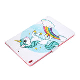 For iPad 10.5 2017/iPad 10.2 2019 Laptop Protective Case Color Painted Smart Stay PU Cover with Front Snap  single horned horse
