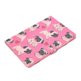 For iPad 10.5 2017/iPad 10.2 2019 Laptop Protective Case Color Painted Smart Stay PU Cover with Front Snap  Caring dog
