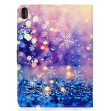 For iPad Pro 11 Laptop Protective Case Smart Stay Color Painted PU Cover with Front Snap Purple quicksand