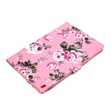 For iPad 10.5 2017/iPad 10.2 2019 Laptop Protective Case Color Painted Smart Stay PU Cover with Front Snap  Pink flower
