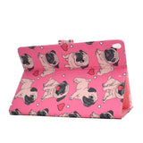 For iPad 10.5 2017/iPad 10.2 2019 Laptop Protective Case Color Painted Smart Stay PU Cover with Front Snap  Caring dog