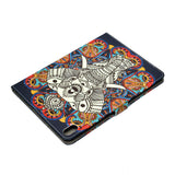 For iPad Pro 11 Laptop Protective Case Smart Stay Color Painted PU Cover with Front Snap Purple quicksand