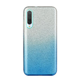 For Samsung A10/A50/A30S/A70/A20S Phone Case Gradient Color Glitter Powder Phone Cover with Airbag Bracket blue