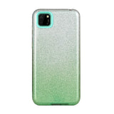For HUAWEI Mate 30/Nova 5I pro/Mate 30 Pro/PSmart /Y5P/Y6P 2020 Phone Case Gradient Color Glitter Powder Phone Cover with Airbag Bracket green