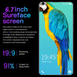 S30U Plus Mobile Phone 6.7-inch High-definition Large-screen 2+16GB Smartphone blue_British plug